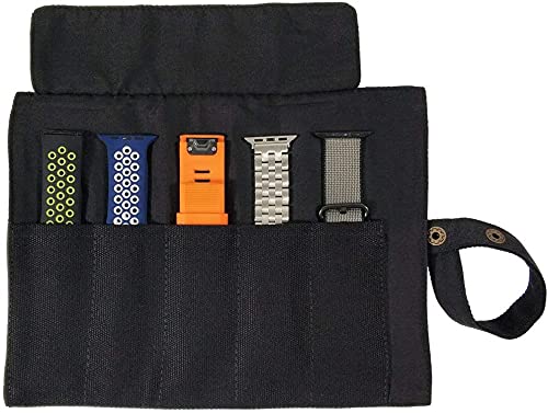 スマートウォッチバンド 収納バッグ 5本格納 キャンバスポータブル ウォッチバンド