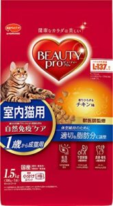ビューティープロ キャットフード 成猫用 1歳から チキン味 1.5kg 書籍 実体験レビュー