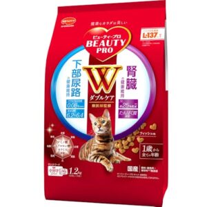 ビューティープロ キャットフード Wケア 下部尿路・腎臓の健康 フィッシュ味 1.2kg ライフスタイル 実体験レビュー