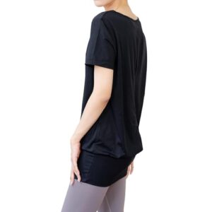 ヨガウェア 背中開き めくれない トップス 丈長め ゆったり アウトドア 実体験レビュー