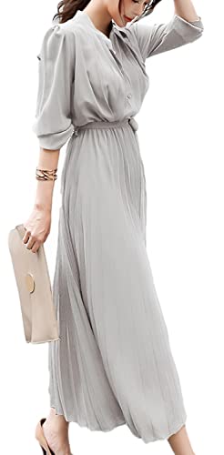 上品 プリーツ ロング ワンピース レディース 長袖 ファッション 実体験レビュー