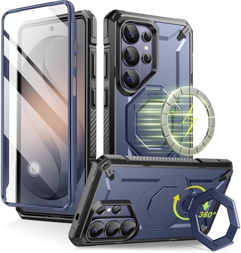 TONGATE Samsung Galaxy S26 Ultraケース 360°回転マグネットスタンド付き、MagSaf