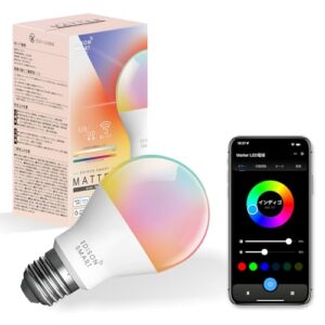 エジソンスマート 簡単セットアップ・Matter対応のスマート電球 E26 Amazon Alexa/Google Ho