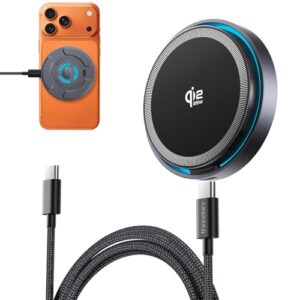 THREEKEY MagSafe充電器高回転冷却ファン・効果的な放熱 両面マグネット式 マグセーフ充電器 Qi2.2 2